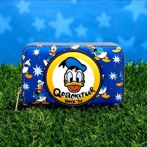 NEW Loungefly Disney HARD TAG 90th Anniversary Donald Duck LARGE Wallet